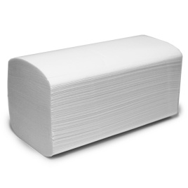 Полотенца бумажные V сложения(ZZ) 1 шт, 200 листов, 2-х слойная, целлюлоза, 230*220 мм, белые