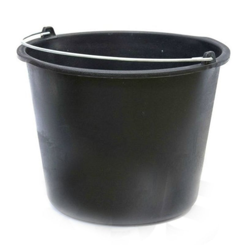 Ведро строительное 12 л. (пластиковое, черное) фото 1